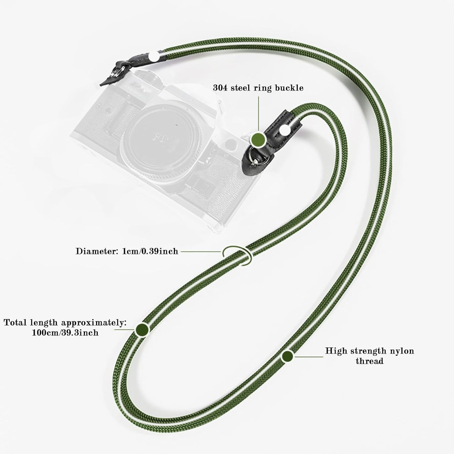 Snmzlc strap,100cm US234 Camera neck Camera Wrist Strap for DSLR Mirrorless Camera,Camera Hand Strap with Safer