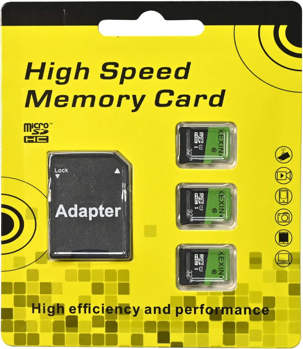 KEXIN 3 Pack 32GB 10 C10, U1, 32 3 Pack Micro SD Card Memory Card MicroSDHC UHS-I Memory Cards Class High Speed Card