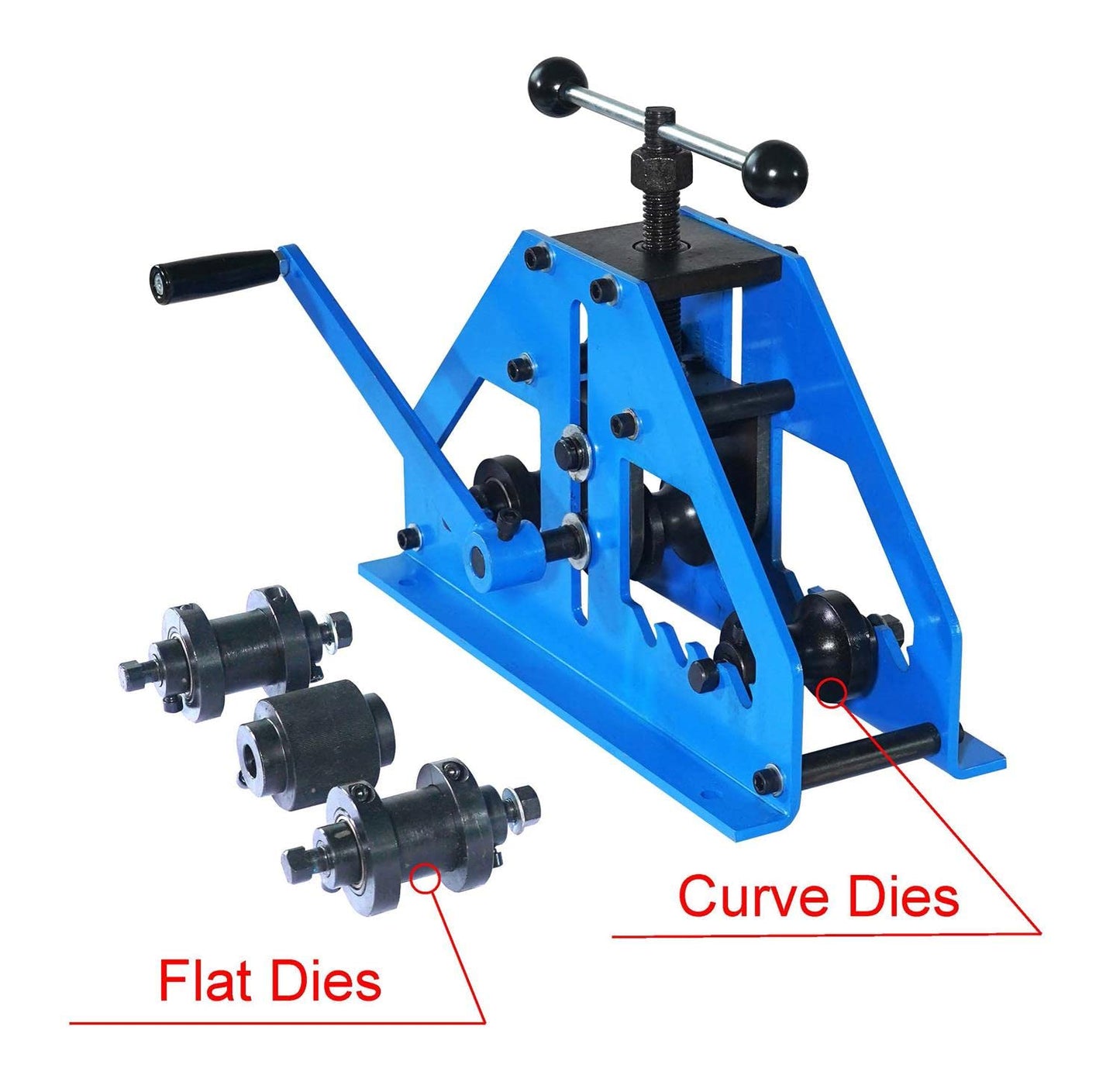 KASTFORCE KF5013 Tube Roller bender Pipe Rolling Machine With 6 Dies For Both Round And Square Tubes