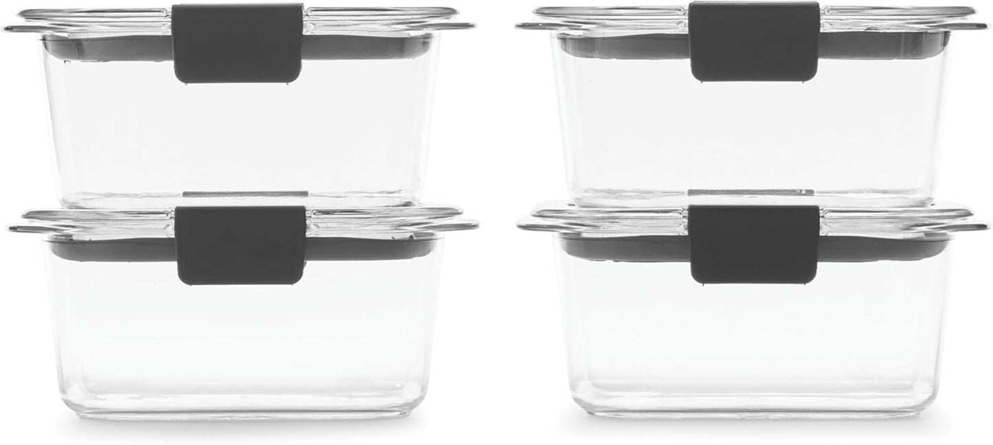 Rubbermaid Brilliance Airtight Food Storage Containers - BPA Free | Set of 4 (4.7 Cup) for Meal Prep & Leftovers