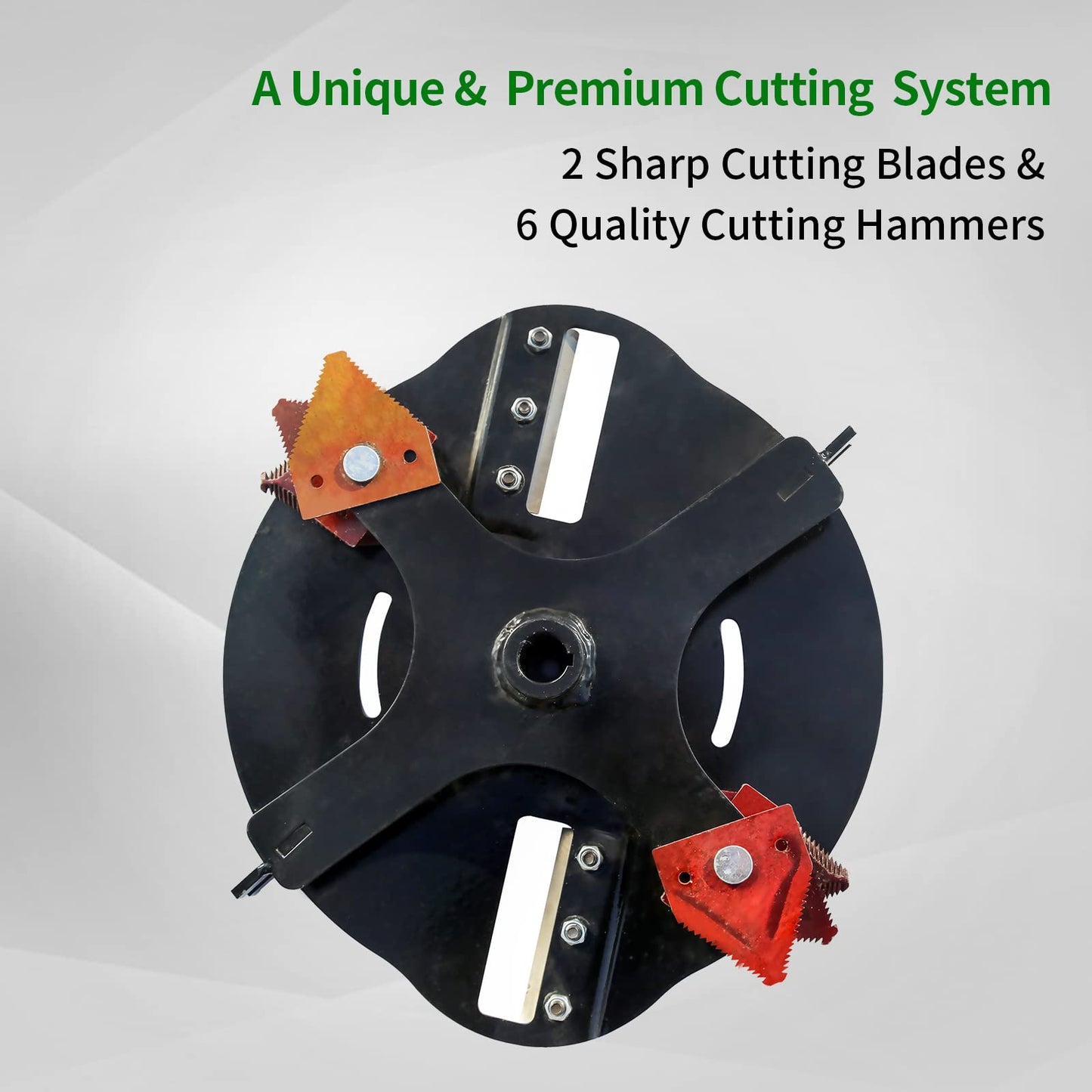 GARDENBEAUT Wood Chipper Shredder Mulcher Heavy Duty Gas Powered 3" Inch Max Wood Diameter Capacity