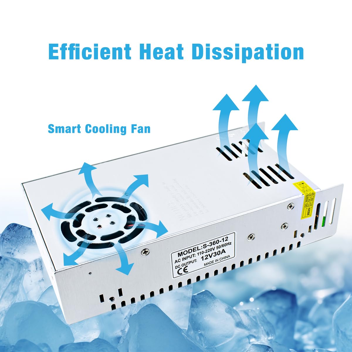 110V/220V 12V 30A 360W Hosyond AC to DC Regulated Universal Switching Power Supply Transformer Adapter LED Driver