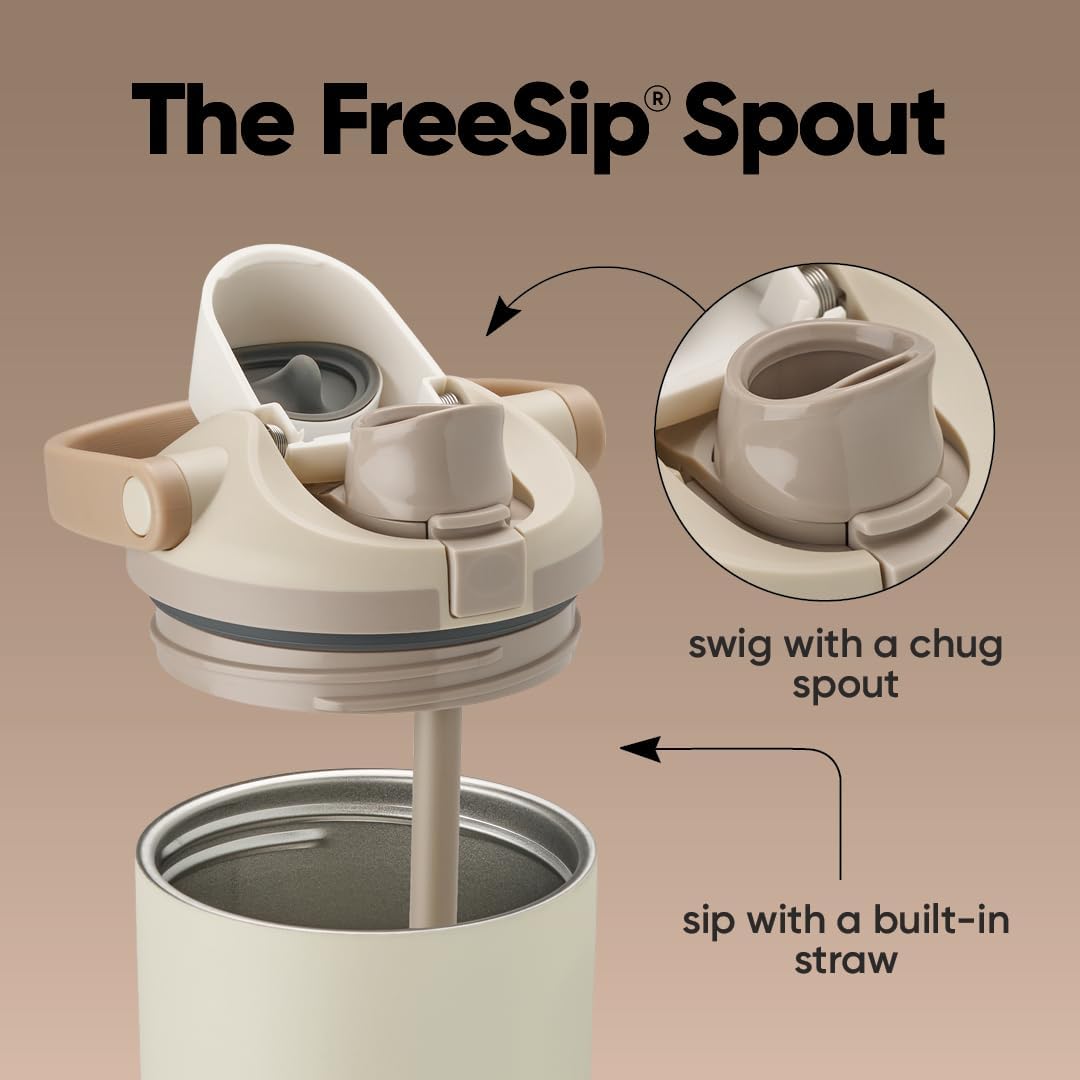 Owala FreeSip Sway - 30-Oz. Stainless Steel Water Bottle - Tan (Lightly Toasted)