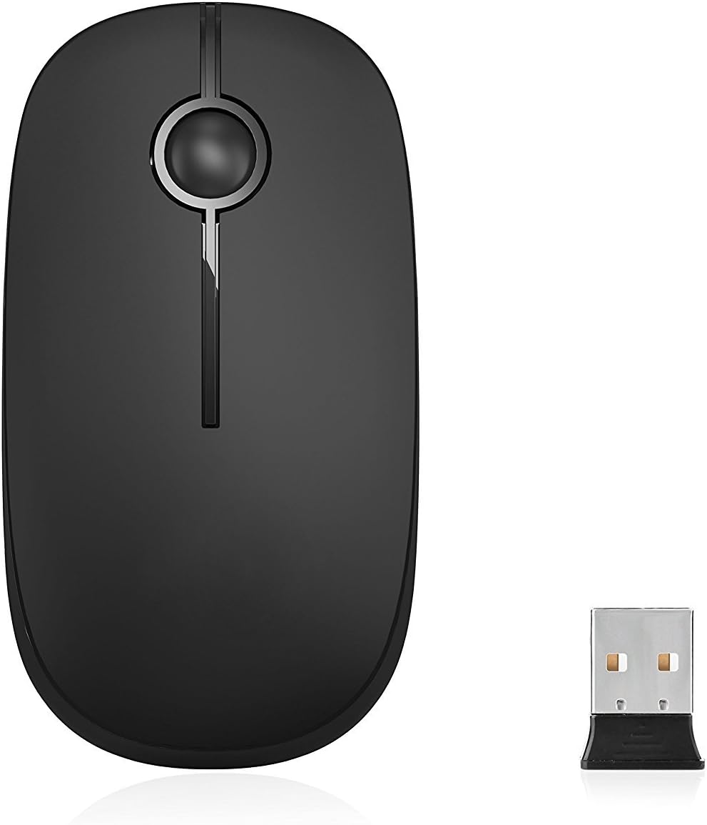 VssoPlor 2.4G Wireless Mouse, Slim Portable Computer Laptop Mouse with Nano Receiver Quiet Silent Optical Mice