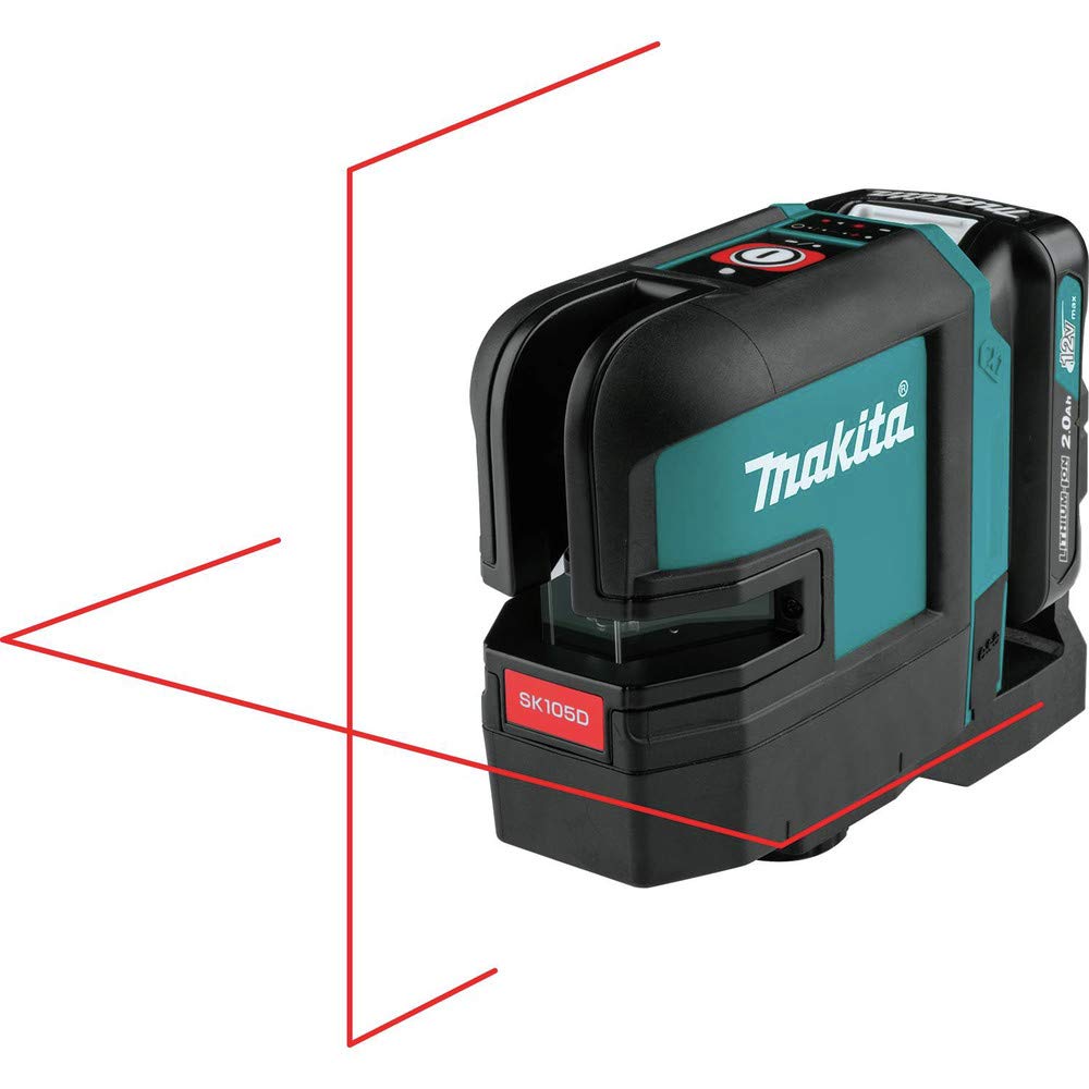 Makita SK105DNAX 12V max CXT® Lithium-Ion Cordless Self-Leveling Cross-Line Red Beam Laser Kit (2.0Ah)