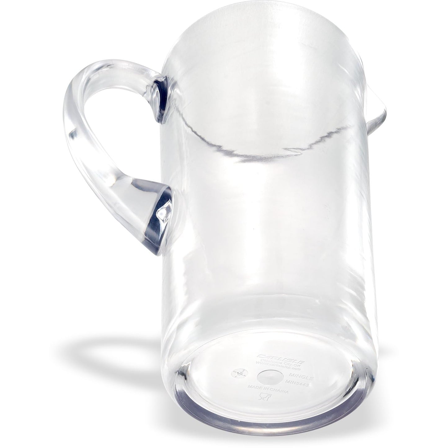 Carlisle FoodService Products Mingle Pitcher, Glass Look Container for Serving Drinks, 74 Oz, 4 Count, Clear