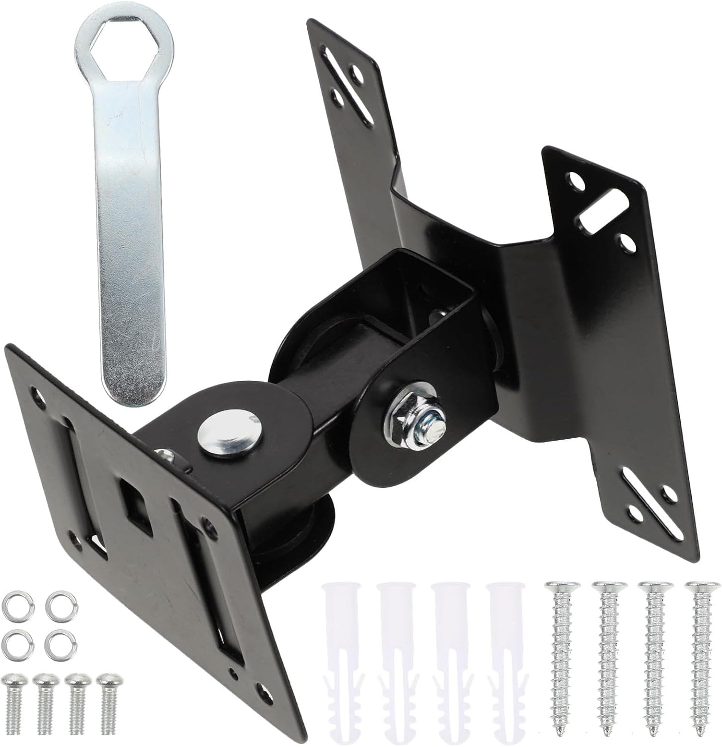Vaguelly 360-degree 14-27 Inch Wall Mount Tv Stand and Monitor Mount Swivel Bracket Rotation Metal Shaft Compatible