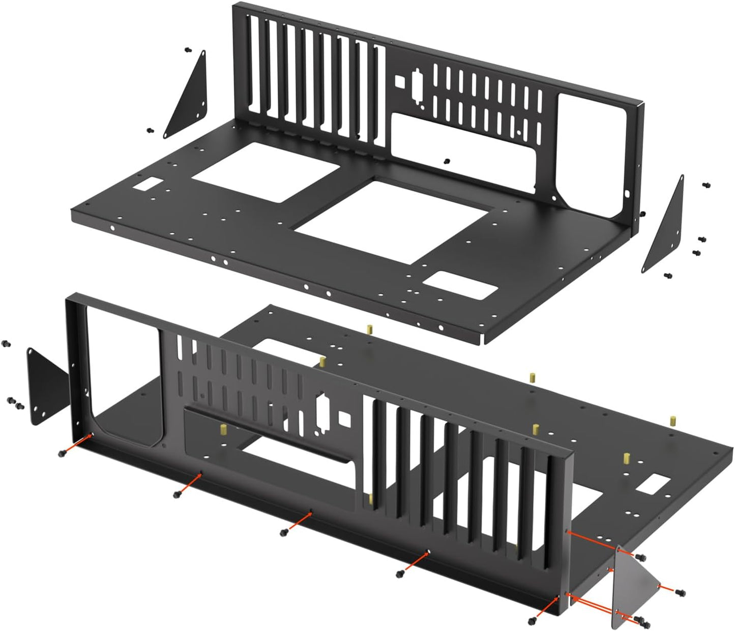 JOYJOM Open Air PC Case, PC Test Bench PC Case, ATX Open Frame Computer Case, DIY PC Rack for ATX MATX ITX Motherboards