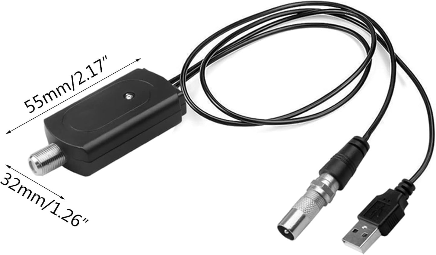 ZHENZQ High-gain Low Noise HDTV Antenna Amplifier Adapter USB Indoor Antenna Cable