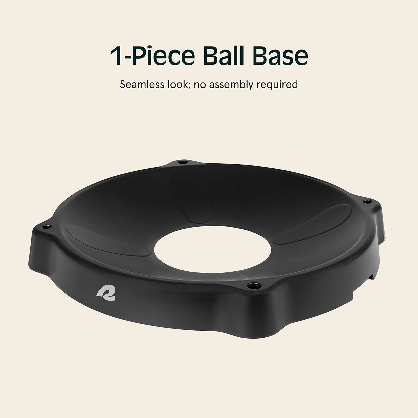 Retrospec Exercise Ball Base - Versatile Yoga and Pilates Accessory, Fits 45, 55, 65, 75cm Balls, Durable ABS Plastic Construction