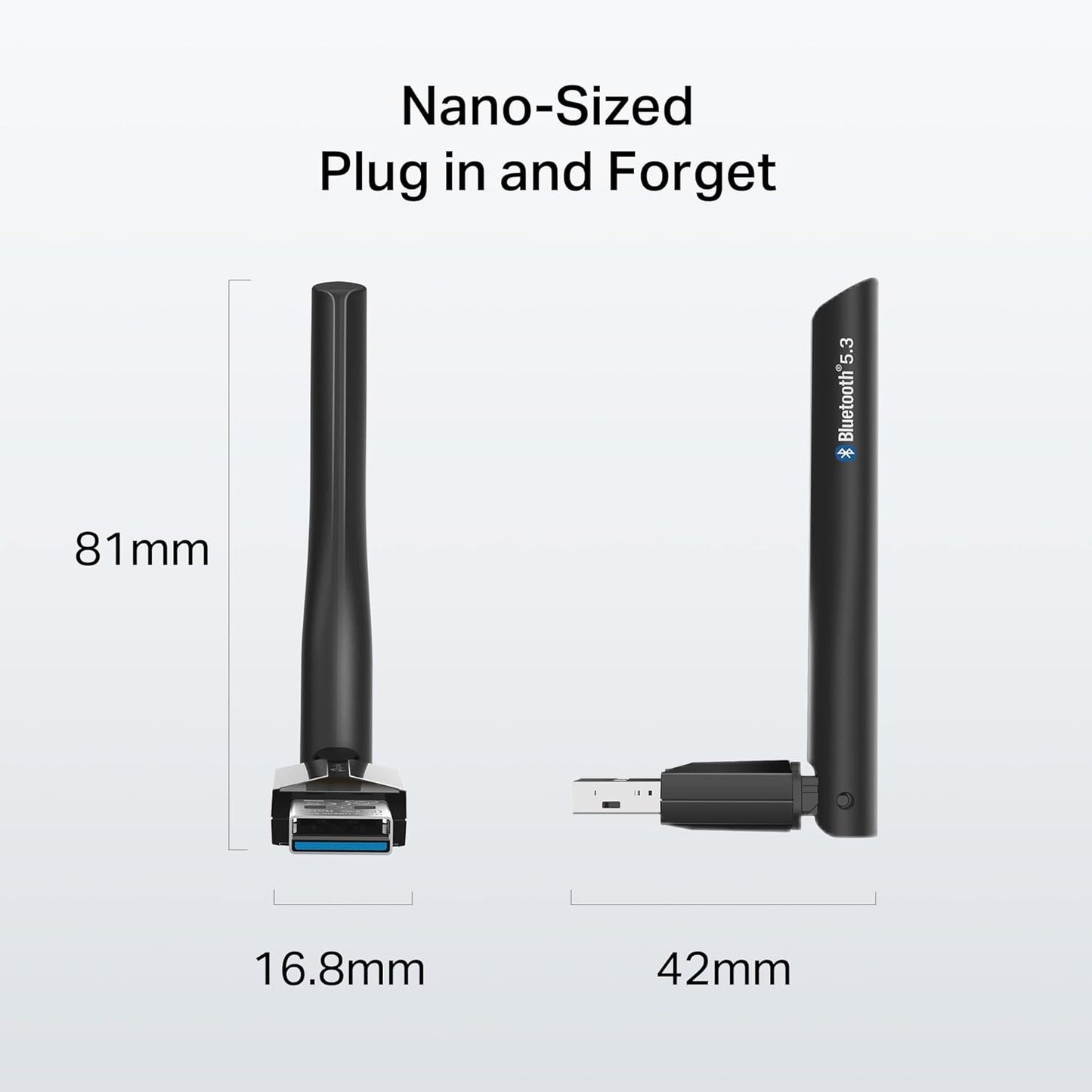 TP-Link 5.3 11/10/8.1/7 (UB500 USB Bluetooth Adapter for PC, Bluetooth Long Range Receiver, Plug and Play, Adjustable