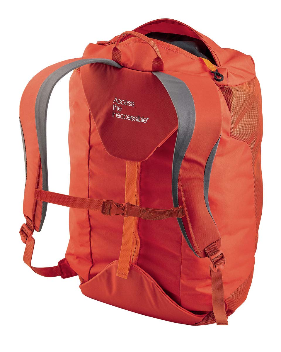 PETZL KLIFF Rope Bag - 36-Liter Rope Bag for Sport Climbing With Removable Tarp - Red/Orange