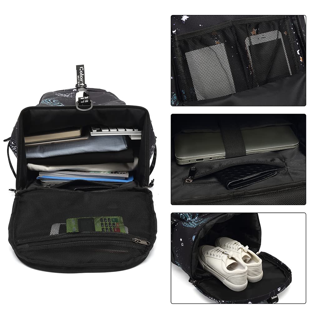 Kalesi Cool Gym Duffle Bag Backpack 4-Way Waterproof with Shoes Compartment for travel Sport Hiking laptop Lightweight
