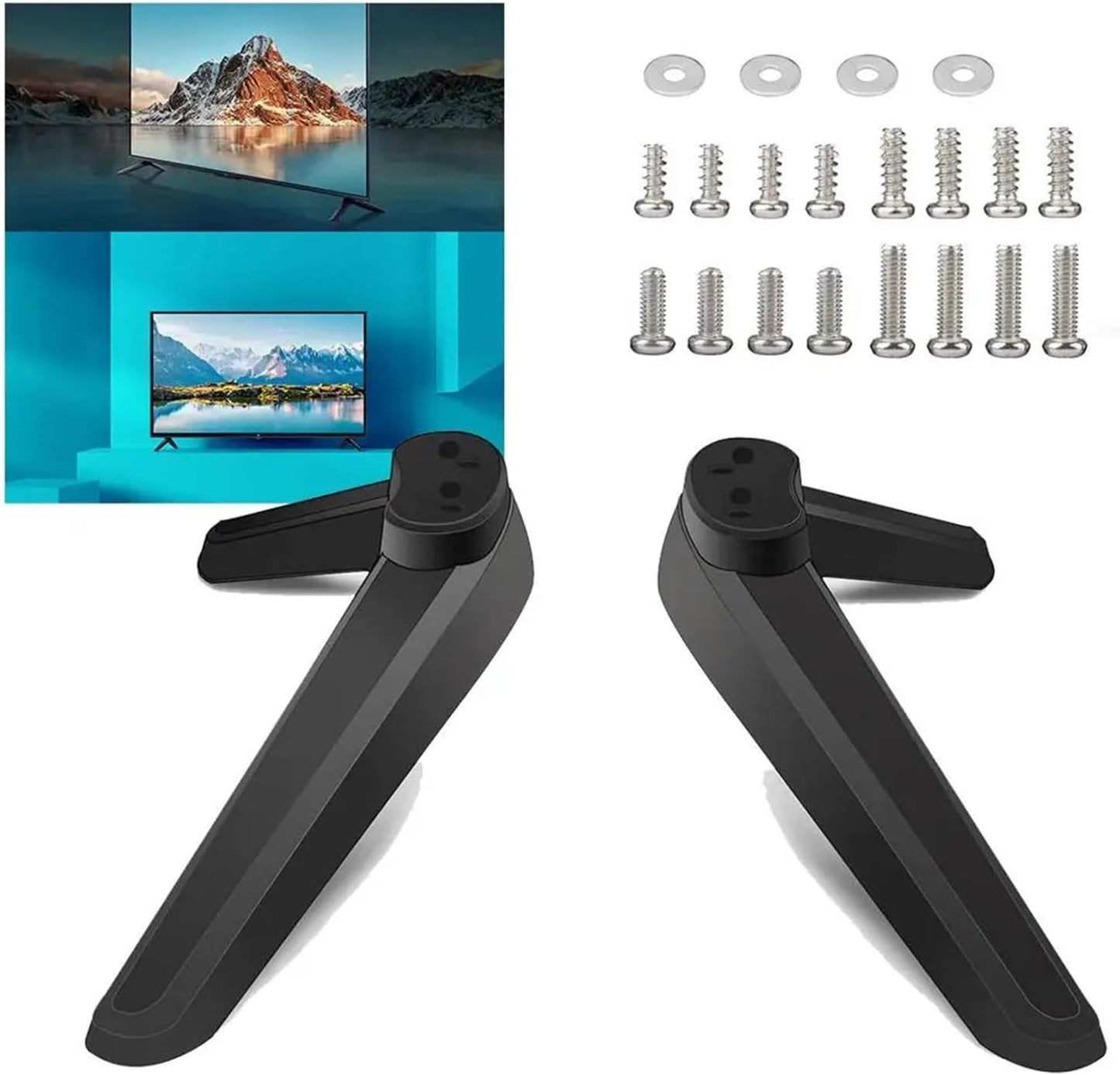 DYLCCHFS 17Mm-20Mm Universal TV Stand Table TV Legs Replacement TV Base Pedestal Feet TV Stand Mount Legs Easy to Use
