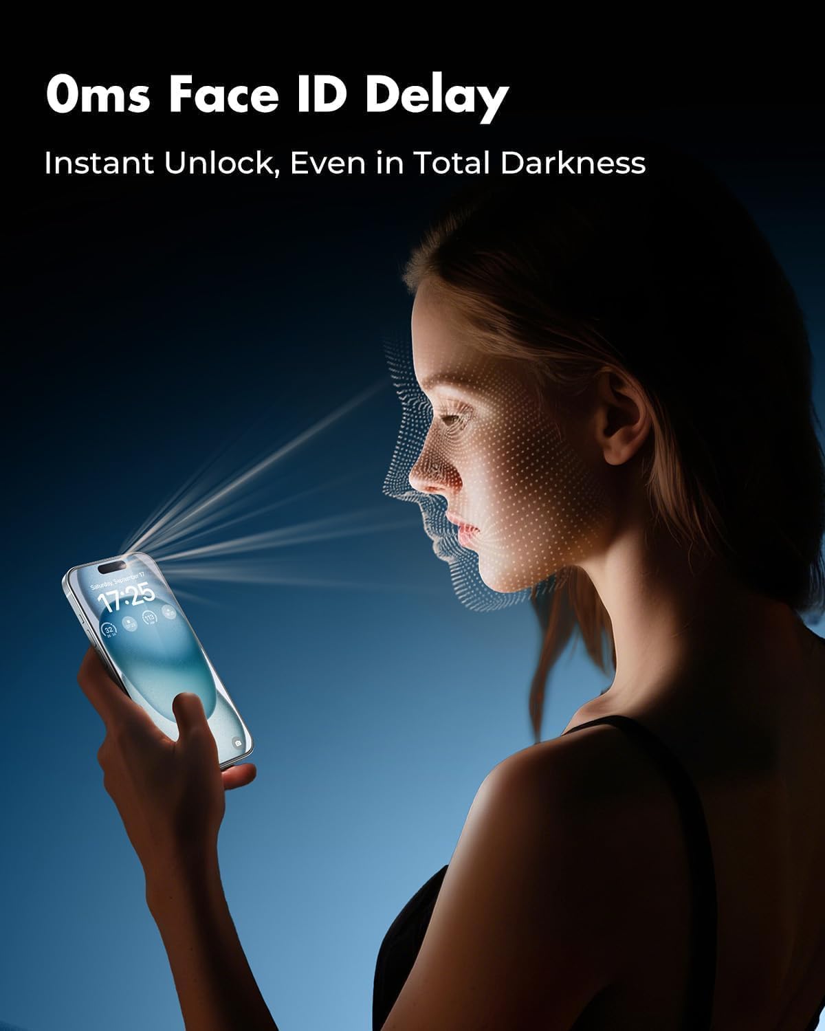 15 4+2 Pack [9H+ UNBREAKcable for iPhone Screen Protector Military-Grade Shatterproof] [Effortless Bubble-Free