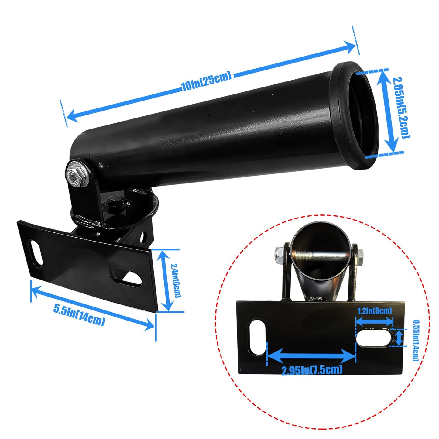 Wall Mount Post Landmine Attachment for Barbell Bar with 360 Degree Rotation, T-bar Row Attachment Landmine Base, Fitness Exercise Equipment Fits 2 Inch Olympic Bars (UP)