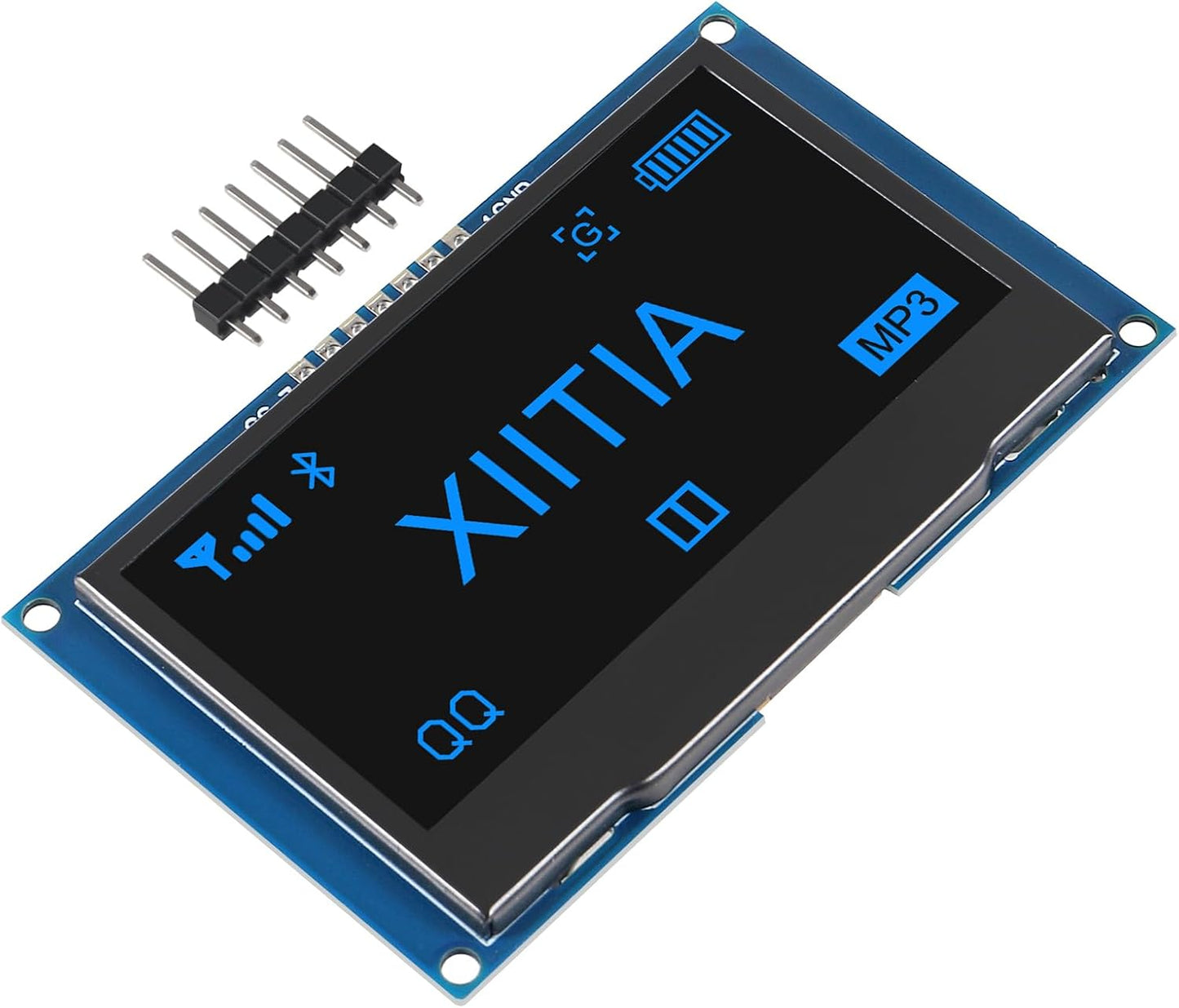 XIITIA 2pcs 2.42" SSD1309 128x64 2.42 Inch I2C 7 OLED Display Module OLED LCD Display Module IIC SPI Pin (Blue Light)