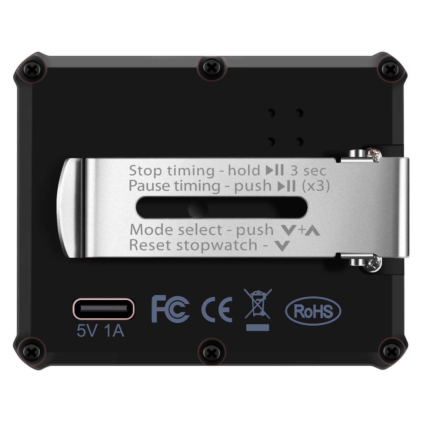 HONMAX 8200 Interval Timer and Stopwatch, Backlight, USB-C Charged, Clock