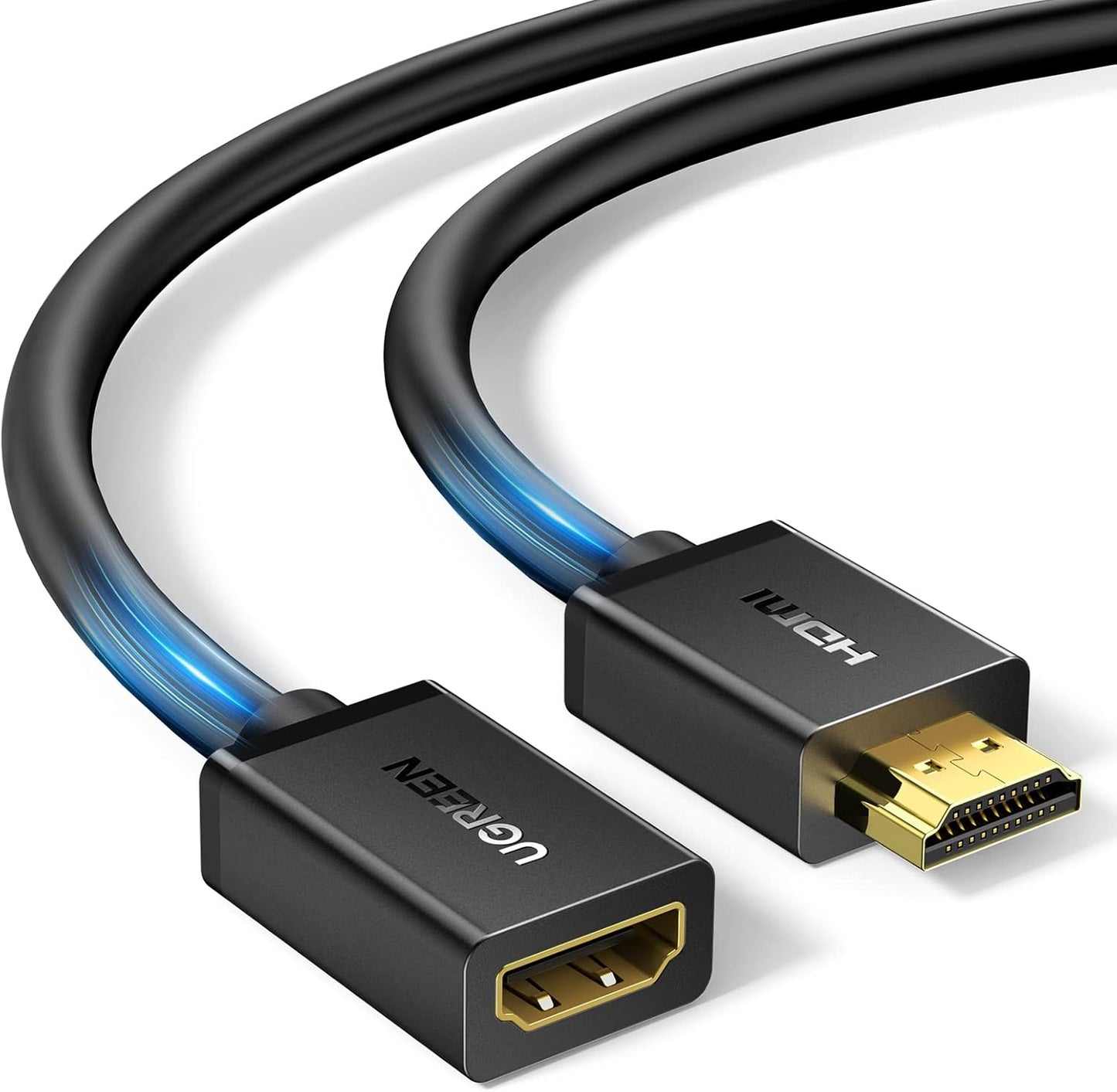 4K 3FT PS5 PS4 2 UGREEN HDMI Extension Cable HDMI Extender Male to Female Adapter Cord Compatible with Roku TV Stick