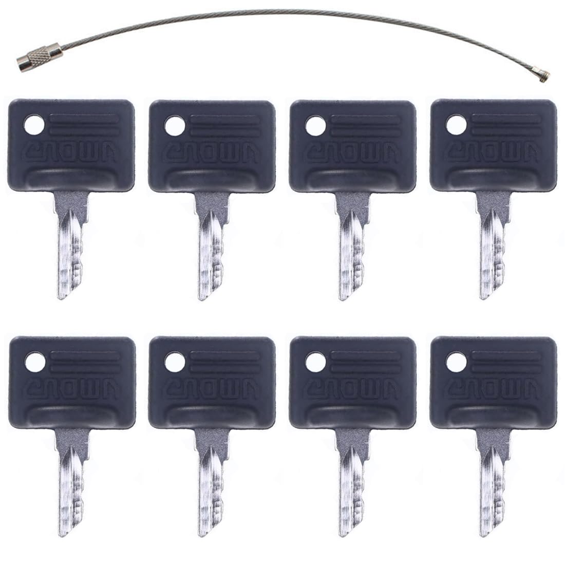 feishunteng 8PCS Ignition Keys 107151-001 089216-001 C250 – Compatible with Crown Forklift Electric Pallet Jacks and Work Assist Vehicles: PE3000, PE4000, PE4500, WP3000, GPW40, WAV50, WAV60
