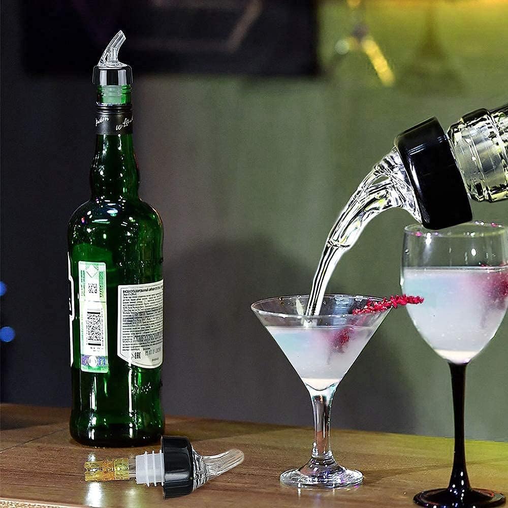 Automatic Measured Bottle Pourer - Quick Shot Spirit Measure Pourer Drinks Wine Cocktail Dispenser Home Bar Tools - 1oz/30ml (12 pack)