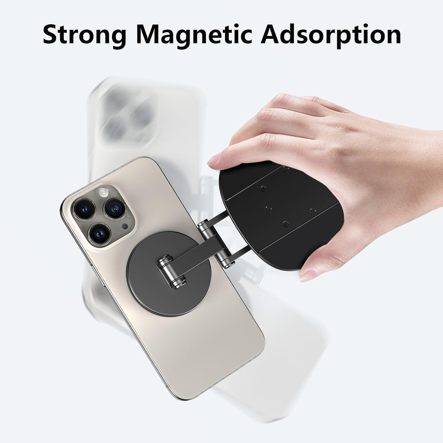 CreaDream 360 17 16 15 14 13 12 Magnetic Phone Stand, MagSafe iPhone Stand Holder for Desk with Rotating Metal Base