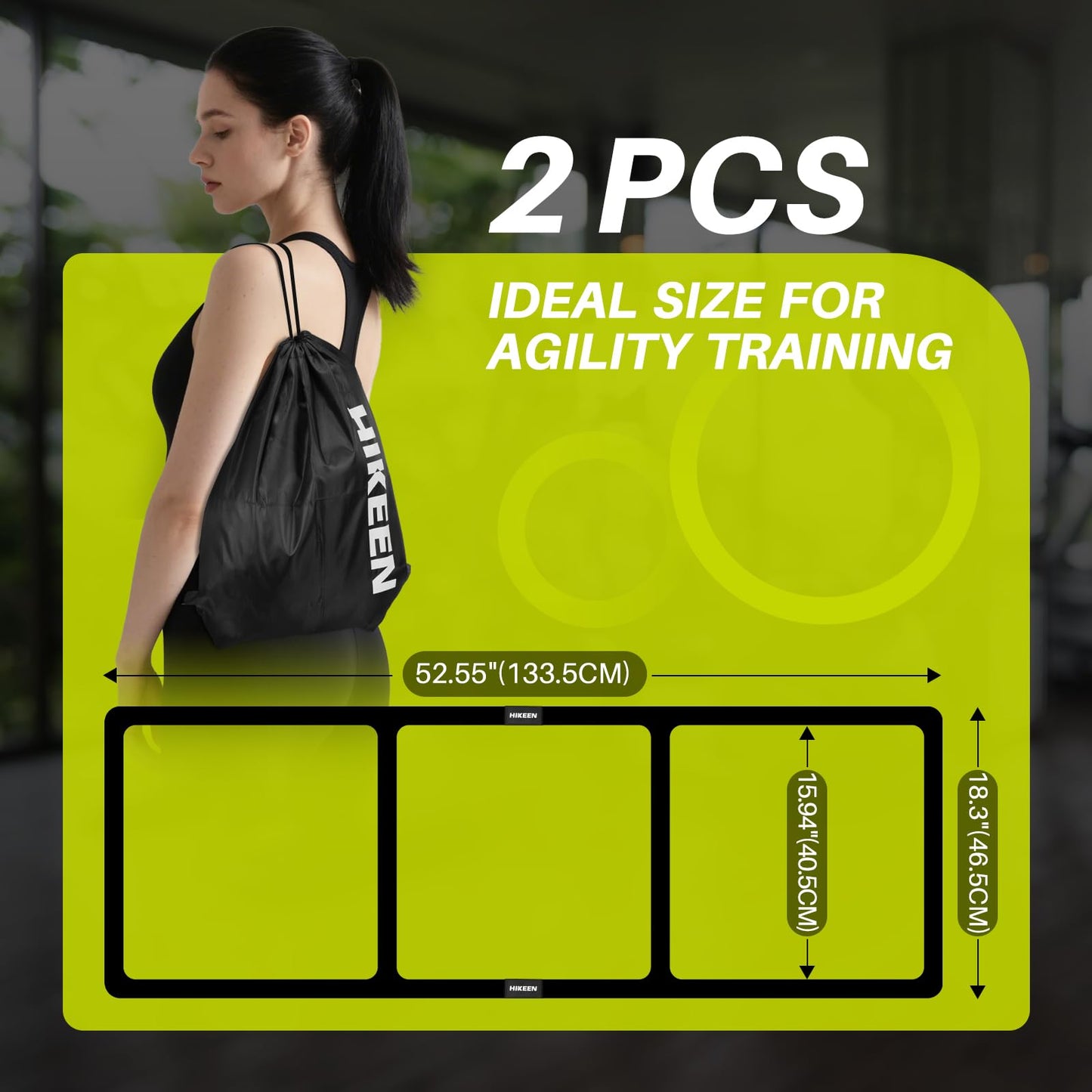 Hikeen Agility Ladder Speed Ladder for Football, Basketball - Durable Rubber Training Ladder for Footwork with Carry Bag, No Assembly, Portable & Non-Slip Agility Football Training Equipment