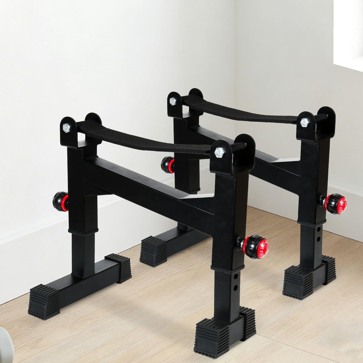 UBCTECH Deadlift Jack Barbell Stand - Heavy Duty Barbell Jack Deadlift - Adjustable Deadlift Platform for Home Gym Weightlifting Easily Load 880 Lbs