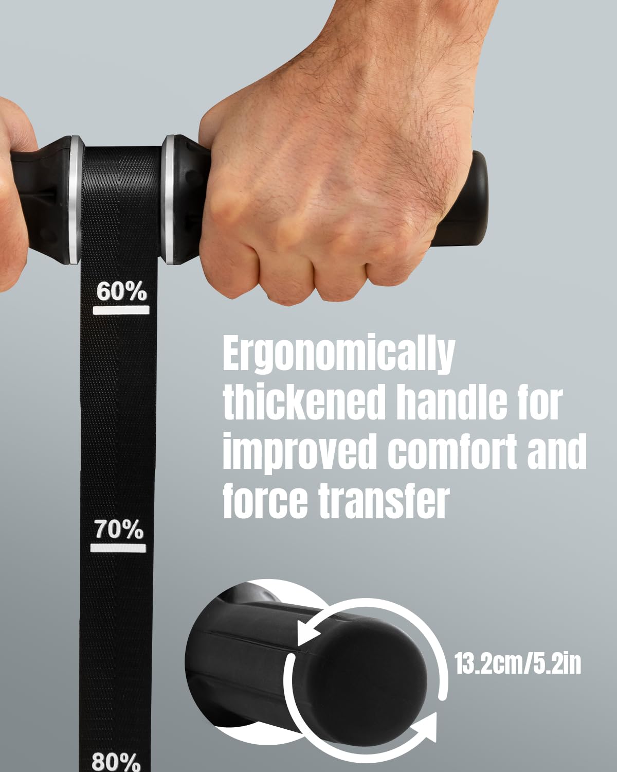 MARCHMARS Forearm Strengthener & Forearm Exerciser, Wrist Roller with Thick Silicone Handle, Forearm Trainer with Heavy-Duty Nylon Strap for Muscle Building, Grip Strength and Recovery