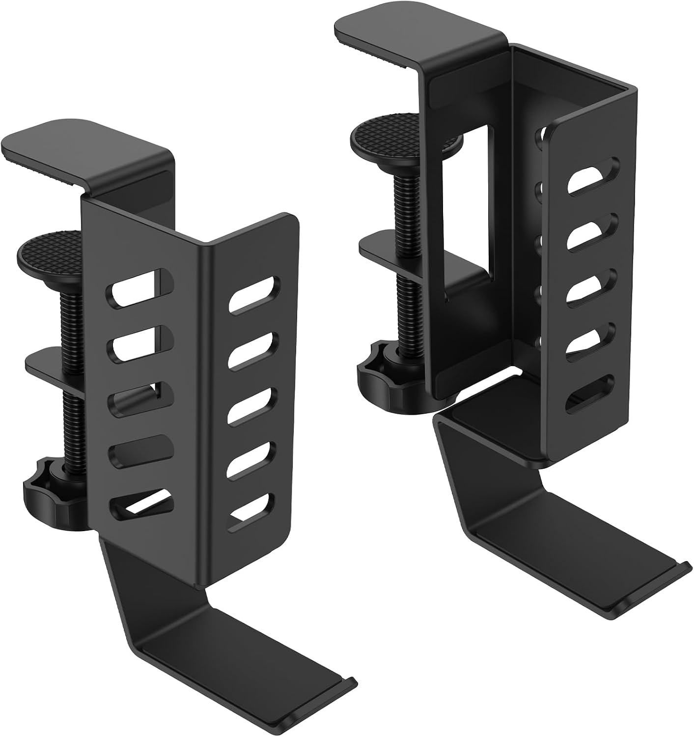 kaimenhong Desk Side Laptop Holder, Desk Side Storage, No Drill Side Desk Organizer, Tablets Hanging Holder, Table Side
