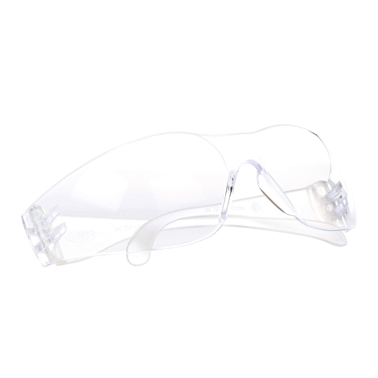 3M Safety Glasses, Virtua, Pack of 100, ANSI Z87, Unisex, Clear Hard Coat Lens, Clear Frame, Economical Eye Protection, Lightweight, Wraparound Coverage, UVA, UVB, UVC