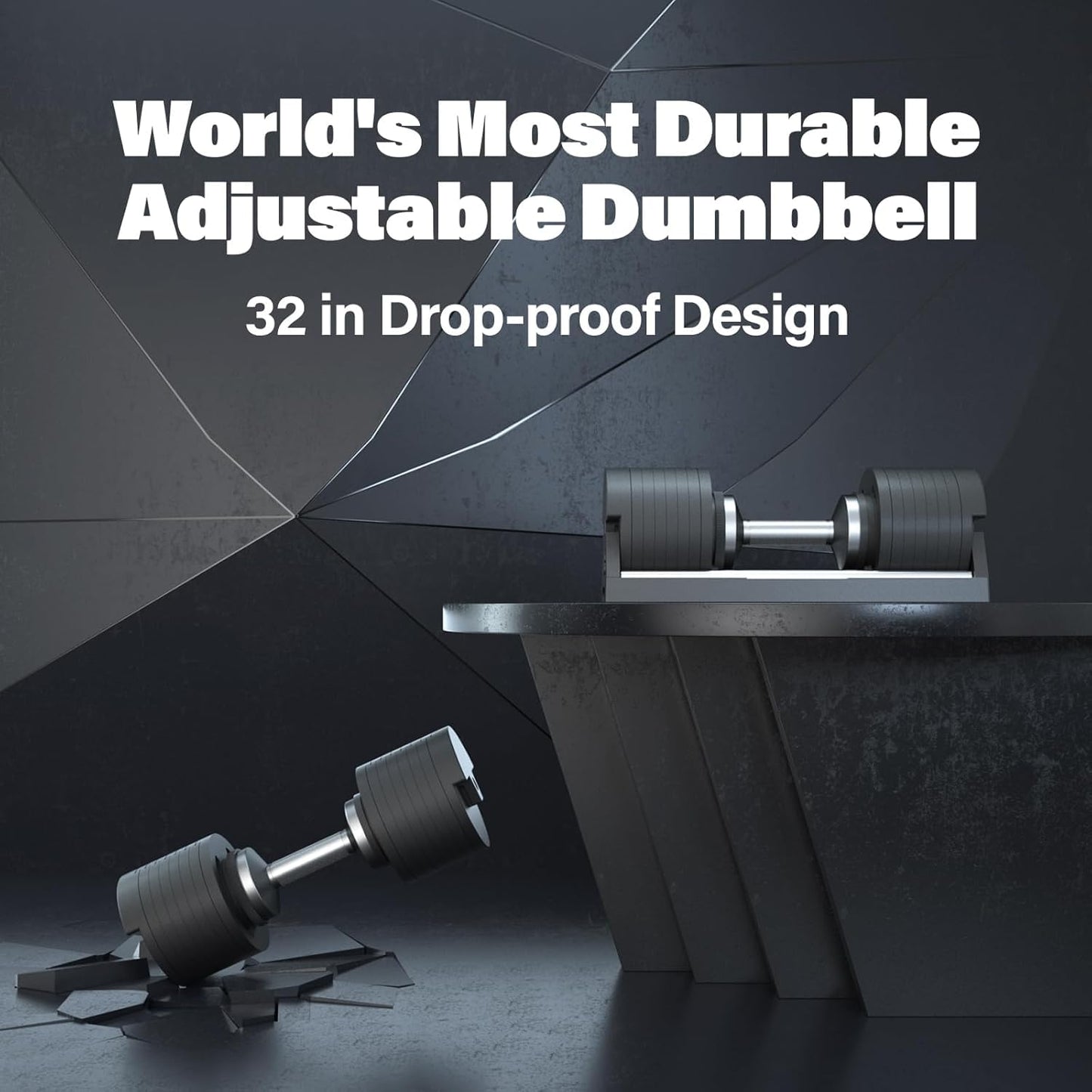 SNODE AD80 Drop Resistance 80 lbs Adjustable Dumbbell Set- Exhaustion Training Weights Adjustable Dumbbells- Cast Iron Plates, Iron Cradle, Anti-Slip Metal Handle, Compact Design, Fast Adjust