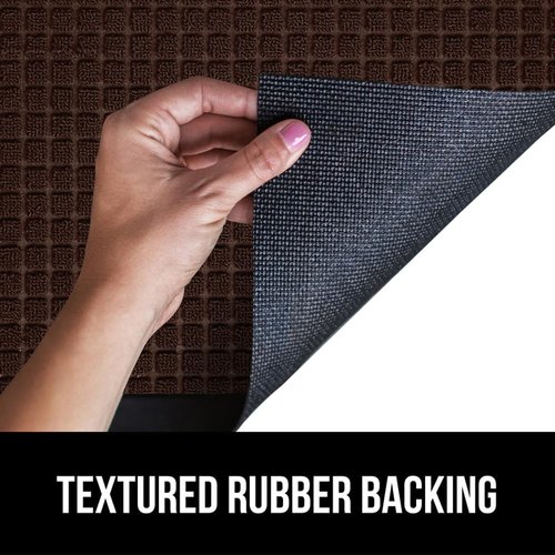 GORILLA GRIP Waterproof All-Season WeatherMAX Doormat - 35x23 Natural Rubber | Stain & Fade Resistant, Easy Clean