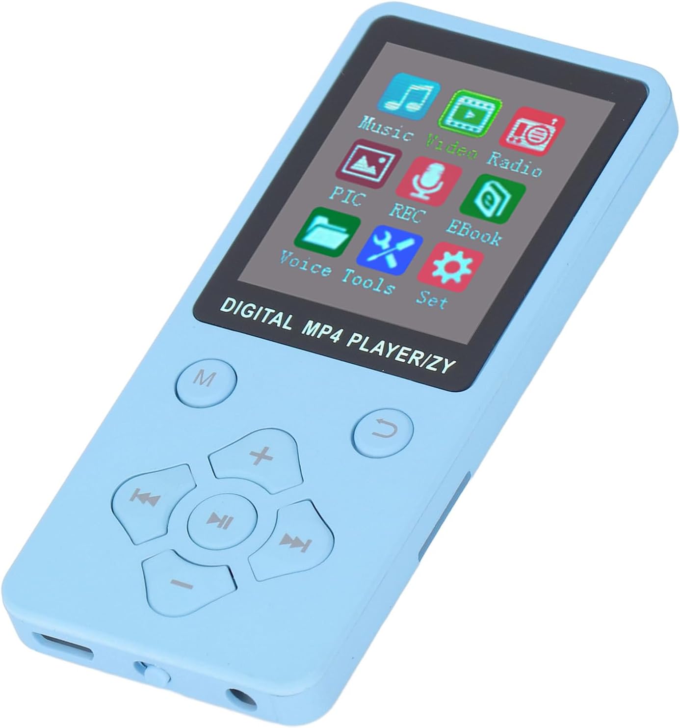Yunseity MP3 1.8in MP4 10 Bluetooth Player, Portable HiFi Sound Music Player Built in HD Speaker, Color Screen Player