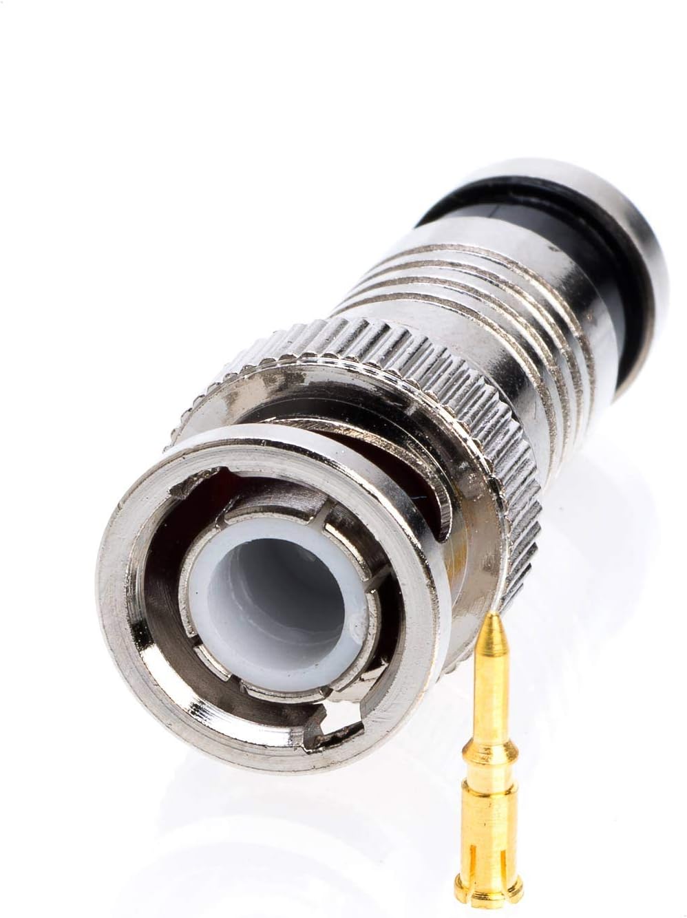RG59 2-Piece 30 Pack BNC Male Compression Coax Connector for CCTV Security Camera DVR Systems, All-Metal Construction