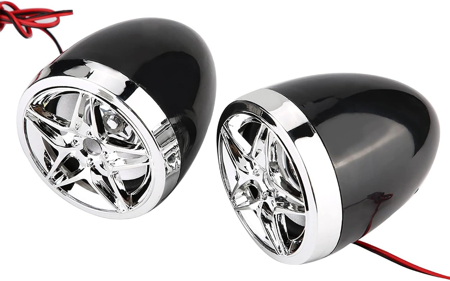 KIMISS MP3 Motorcycle Speakers - Audio Sound System with Amplifier, BT Player, USB & Memory Card Support
