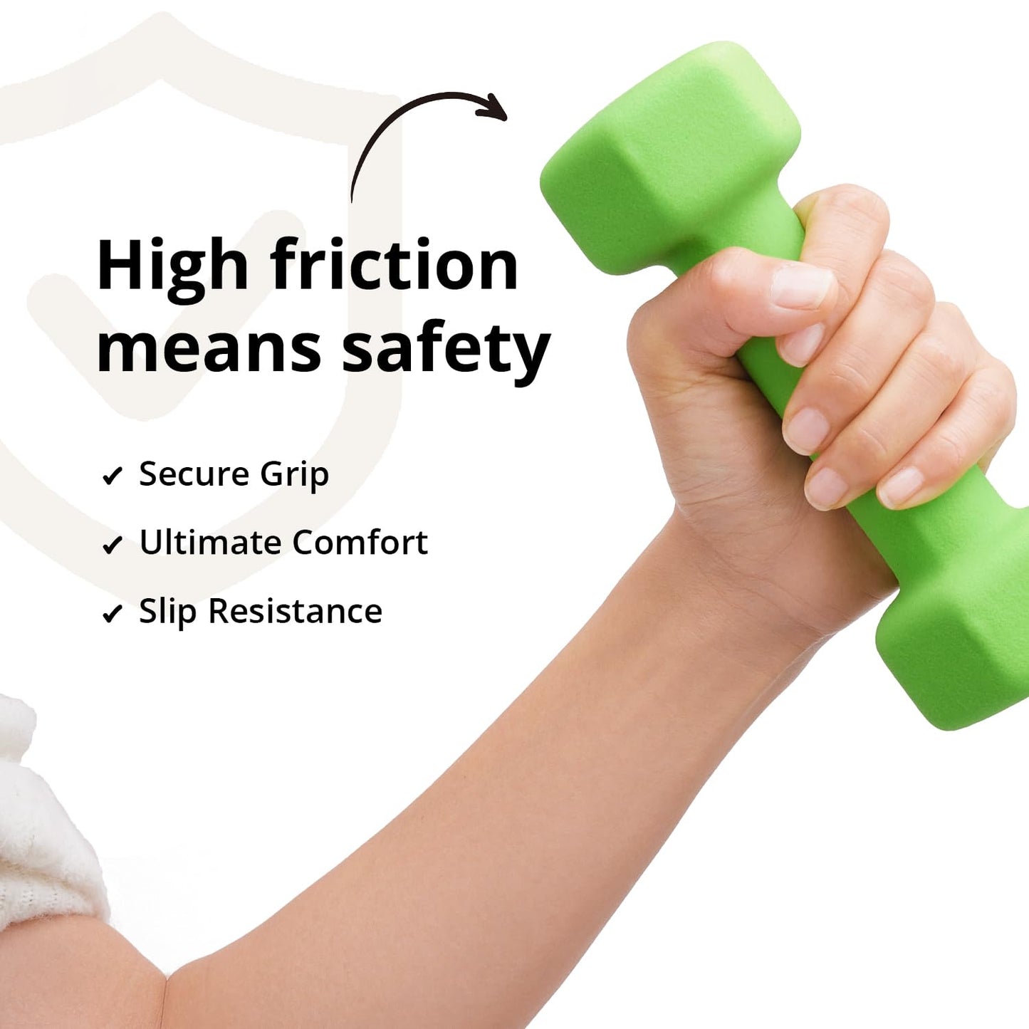 Portzon Weights Dumbbells 10 Colors Options Compatible Fitness Neoprene Dumbbell Weight Pairs with Anti-Roll Square Head Hand Weights, Exercise Free Weights for Home Gym