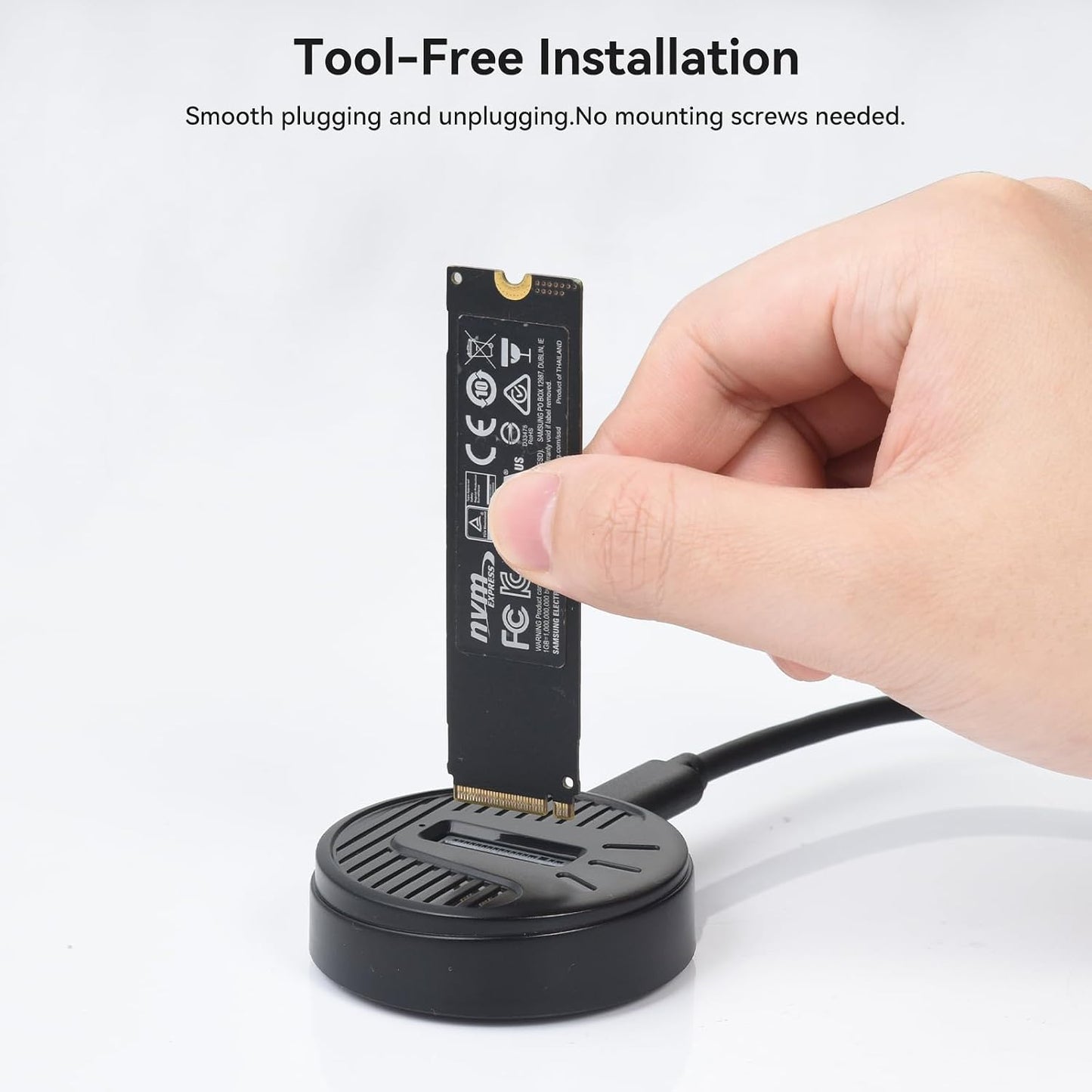 ELUTENG M.2 10Gbps, RTL9210 Single NVMe to USB C/USB A Docking Station Adapter Card Reader, Plug & Play, Chip, Supports
