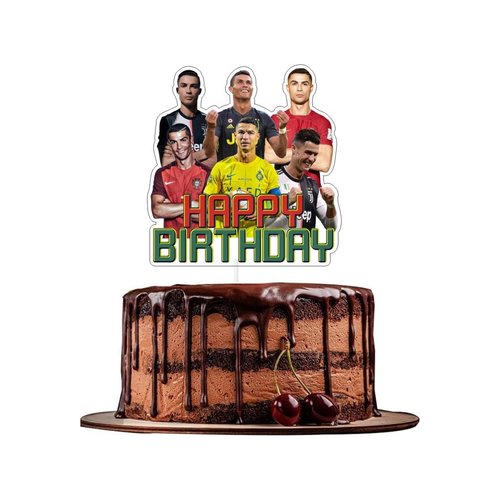 25pcs Soccer Cake Decorations with 1pcs Cake Topper, 24pcs Cupcake Toppers for Soccer Birthday Party Supplies.