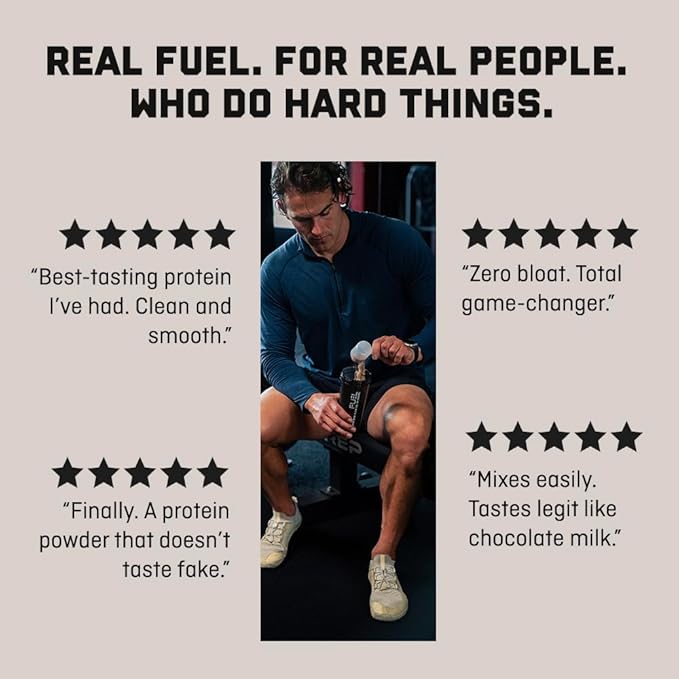Jocko Fuel Mölk Whey Protein Powder 22g Protein - Low Sugar Monk Fruit Blend - Muscle Recovery & Growth, Packaging May Vary (26 Servings, Chocolate Milkshake)