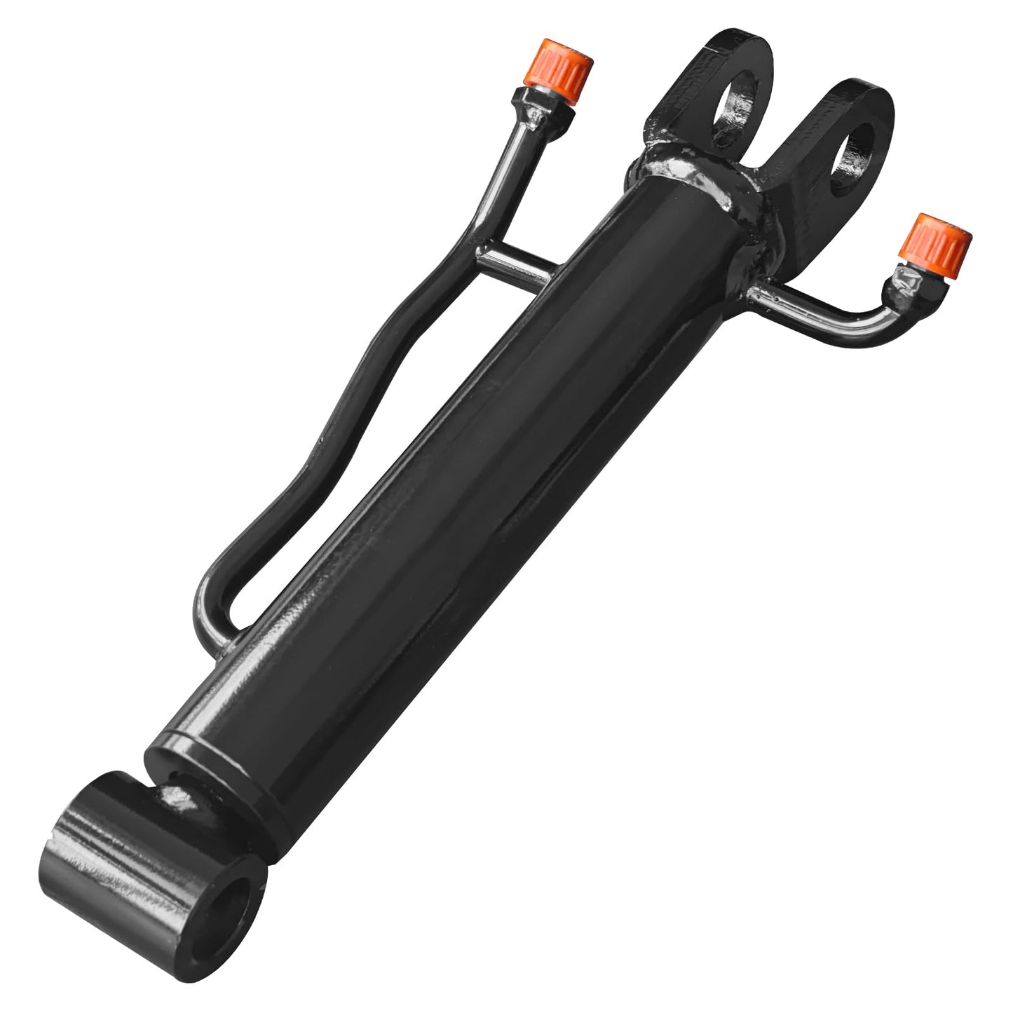Mini Excavator Thumb Cylinder Hydraulic Cylinder 25mm/0.98in, Compatible with Below 2 Tons Mini Excavator Attachment, Small Digger Three Holes Hydraulic Thumb Clip (Only Cylinder)