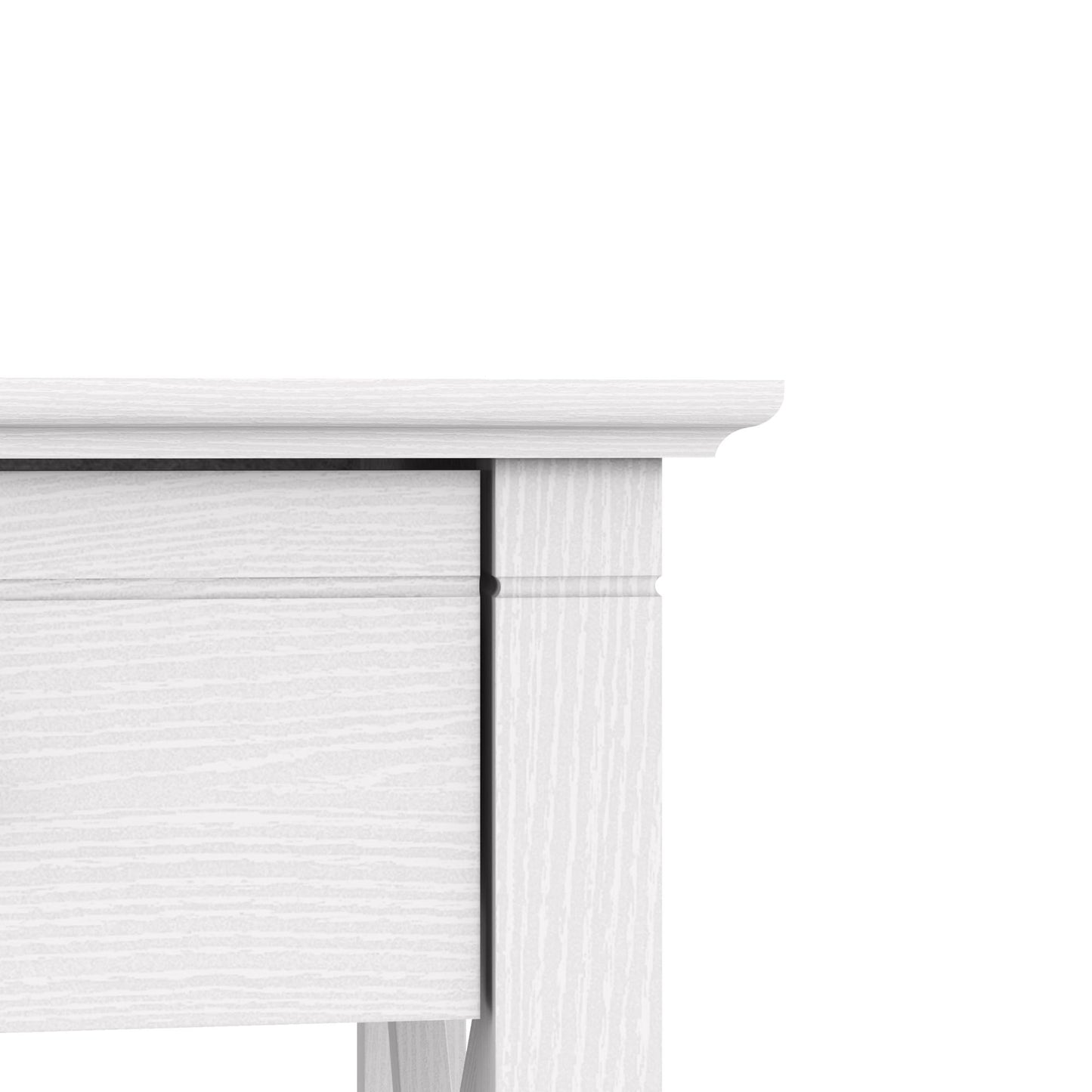 Bush Home Key West 60W Modern Farmhouse L Shaped Desk in Pure White Oak, 60-Inch Corner Computer Table for Home Office Workspace