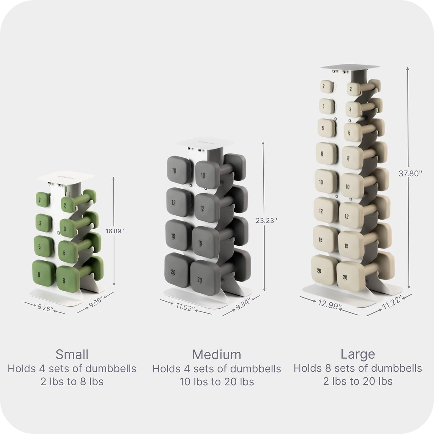 WeGym Dumbbell Racks, Space Saving Solution, Sturdy Cast Iron, Home Workout Storage, Heavy Weights Bearing, Home Strength Training