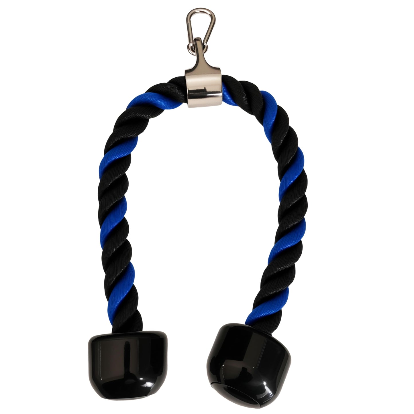 qibylift Tricep Rope Cable Attachments Cable Machine Accessories for Home Gym, 27 Inch Tricep Rope For Pulley System Attachment, LAT Pull Down, Weight Fitness With Pulldown Grips (Blue&Black)