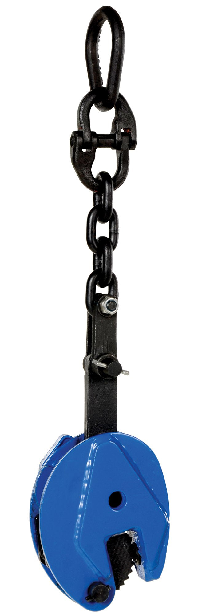 Vestil CPC-10 Steel Vertical Plate Clamp with Chain 4 In. x 1-31/32 In. x 16-7/8 In. 1000 Lb. Capacity Blue