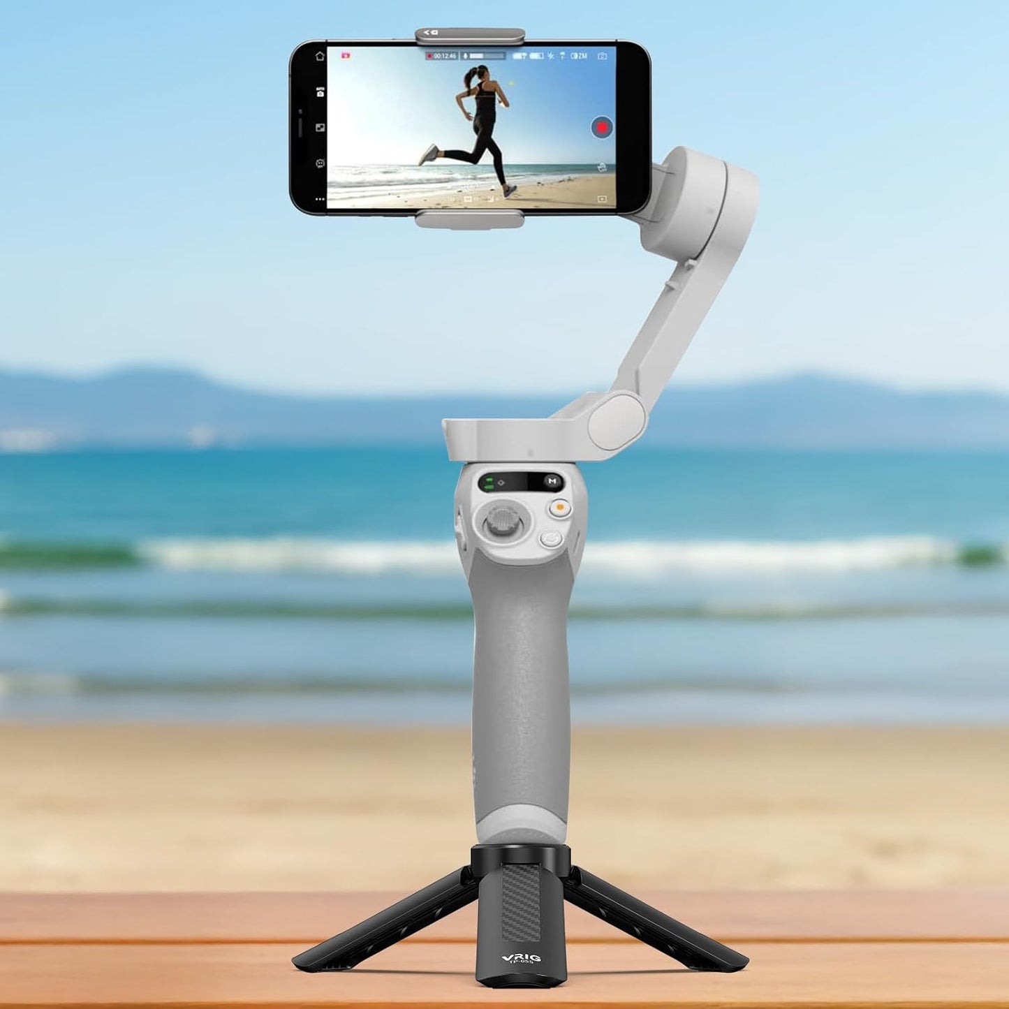 VRIG 1/4" 3/ 4 Mini Tripod with Screw, Desktop Tabletop Stand Compact Tripod for Gimbal Handle Grip Stabilizer, Camera