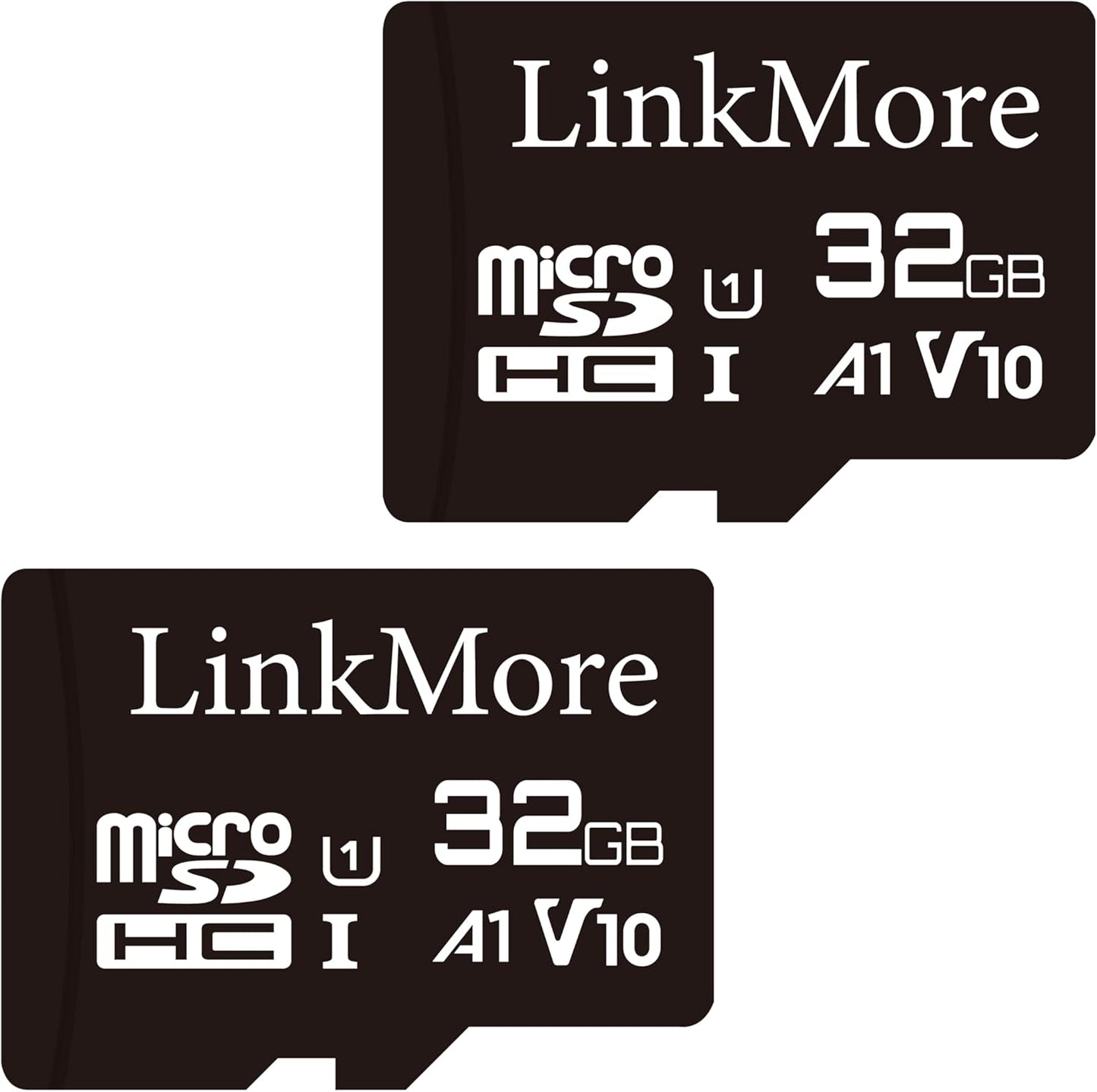 LinkMore XV11 32GB (2 Pack) A1, U1, V10, 10 90 MicroSD Flash Memory Card, Micro SDHC Card, UHS-I, Class Compatible