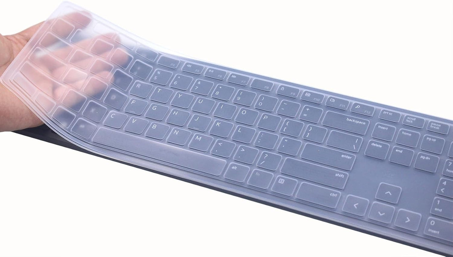 JuYuish KM7321W, KB500 KM5221W Silicone Keyboard Skin Cover Compatible for Dell Wireless Bluetooth Keyboard Dell Pro