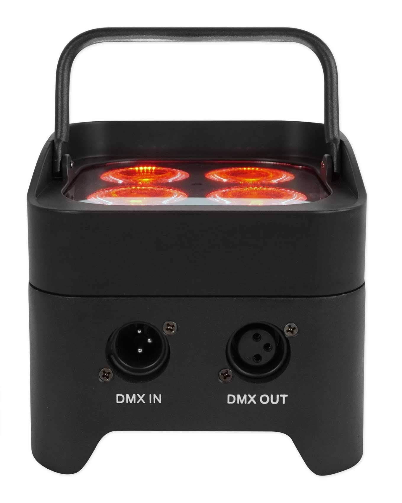 Rockville Best Pack 50 (8) Black 24W Battery Wash Lights, Wireless DMX, RGBWA+UV, Charging Case, Long-Lasting Battery, Remote Control, for DJs and Event Lighting
