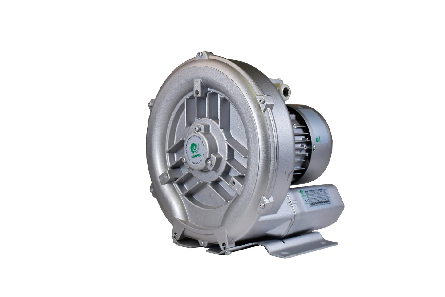 2 Hp Regenerative Blower, 220V-480V 3Phase, 150CFM, 56" H2O Press. Goorui-USA GHBH 1D7 34 1R5